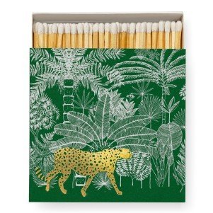 Boxed Matches - Cheetah in Jungle (emerald) - Rosemary & Ridgway