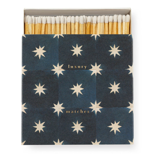 Boxed Matches - Navy Star Tile - Rosemary & Ridgway